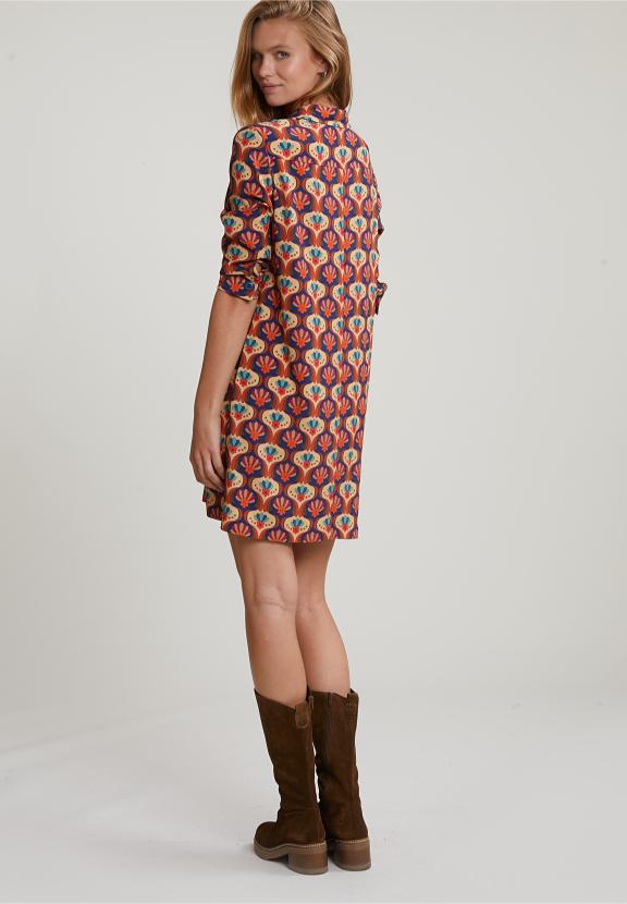 Multi Fantasy Dress 3/4 Sleeves - Meervoudig