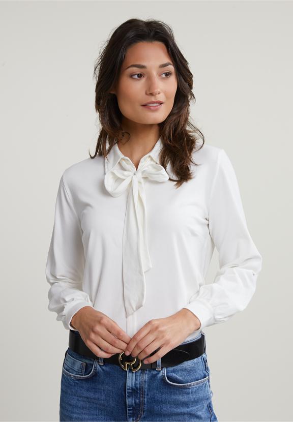 Off White T-Shirt Long Sleeves - Wit