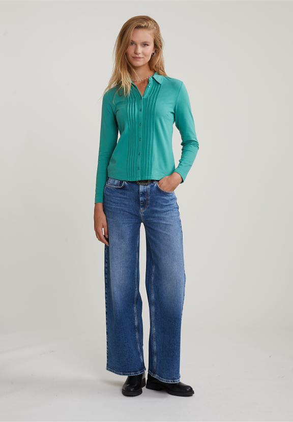 Jade Green Classic T-Shirt Long Sleeves - Groen