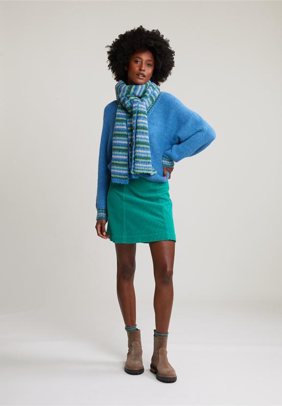 Green Corduroy Short Skirt - Groen