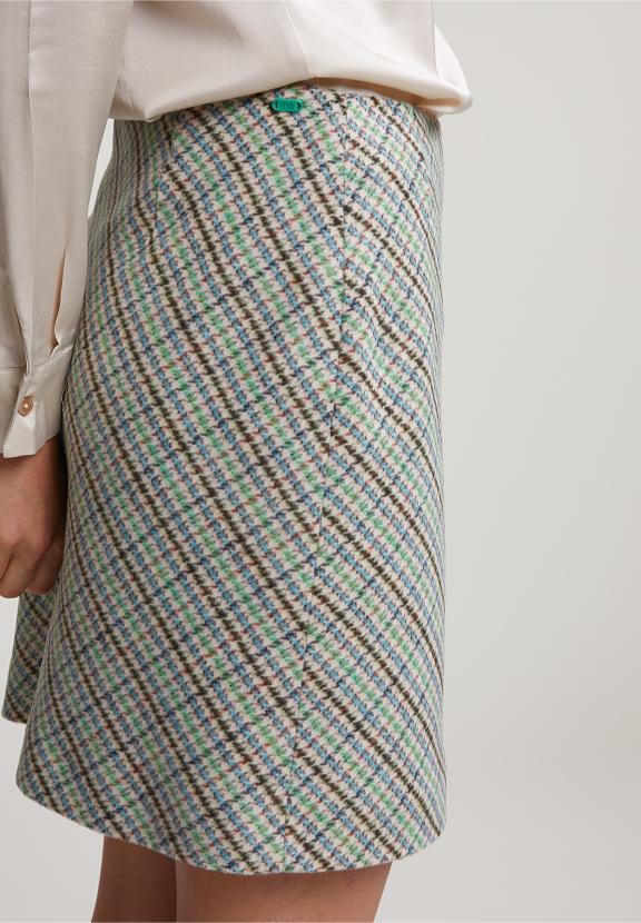 Multi Checked Short Skirt - Bruin