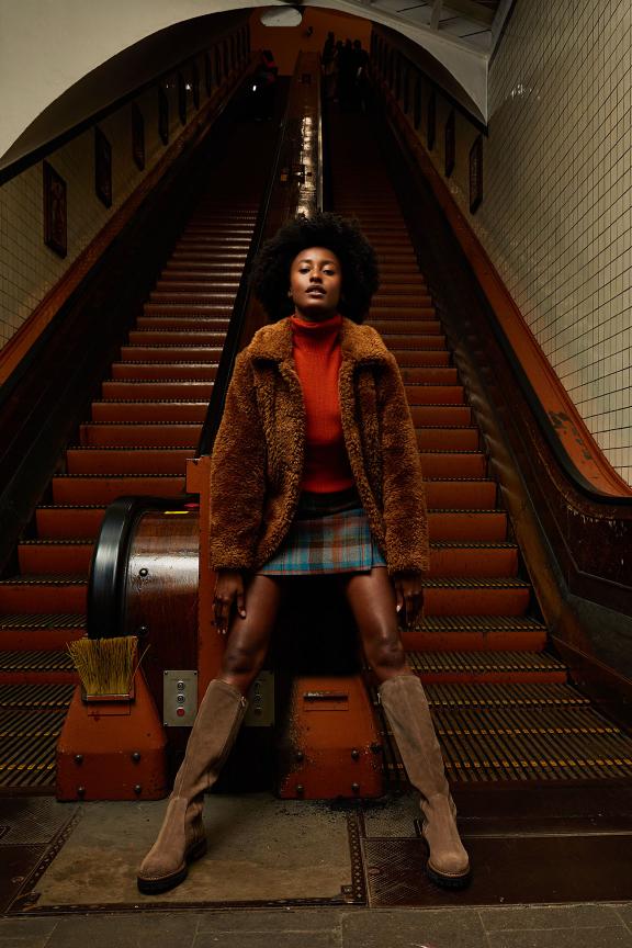 Multi Checked Short Buttoned Skirt - Meervoudig