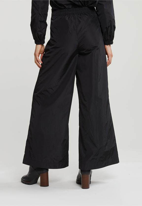 Black Taffeta Loose Pants - Zwart