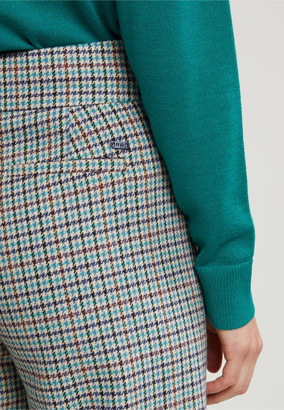 Multi Checked Wide Leg Pants - Meervoudig