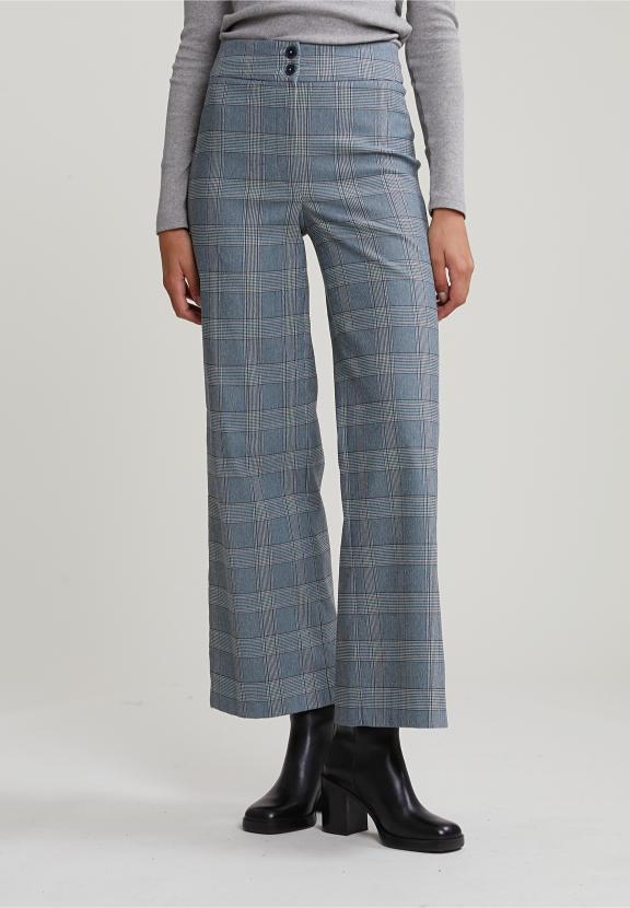 Grey/Pink Classic Checked Pants - Meervoudig