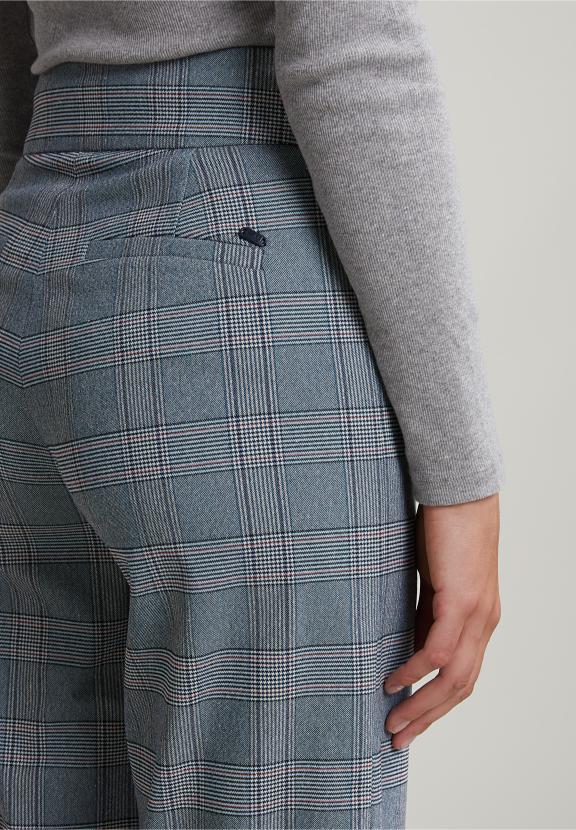 Grey/Pink Classic Checked Pants - Multi