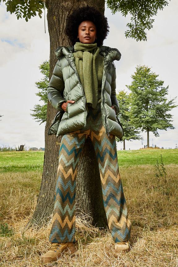 Khaki/Brown Knitted Fantasy Pants - Groen