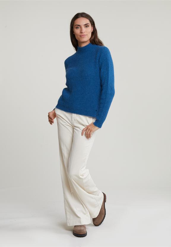 Petrol Mock Nock Uni Sweater - Blauw