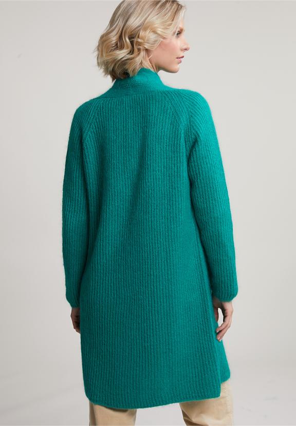 Green Long Cardigan Long Sleeves - Groen