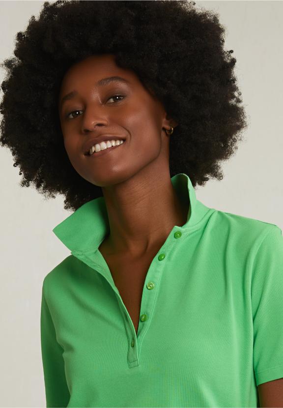 Green Basic Classic Polo Short Sleeves - Vert