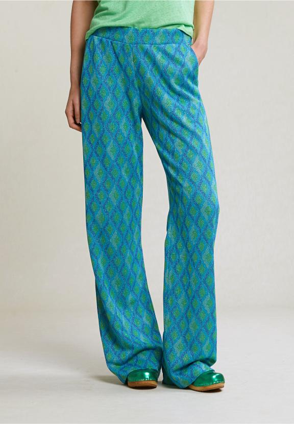 Green/Blue Fantasy Lurex Pants - Roze