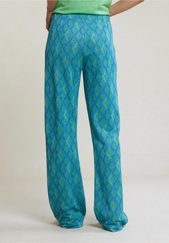 Green/Blue Fantasy Lurex Pants - Roze