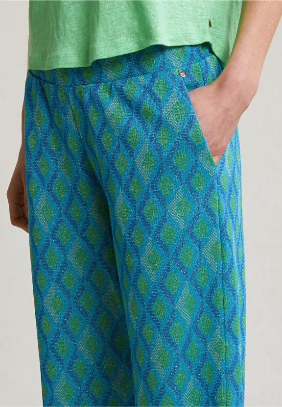 Green/Blue Fantasy Lurex Pants - Roze
