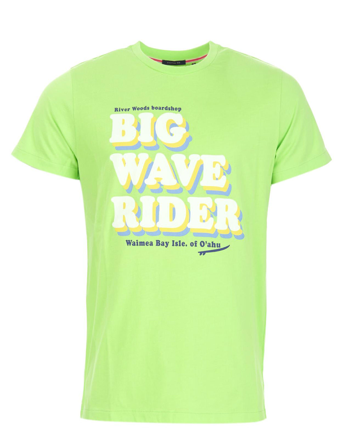 Custom Fit Fluo T-Shirt In Green - Groen