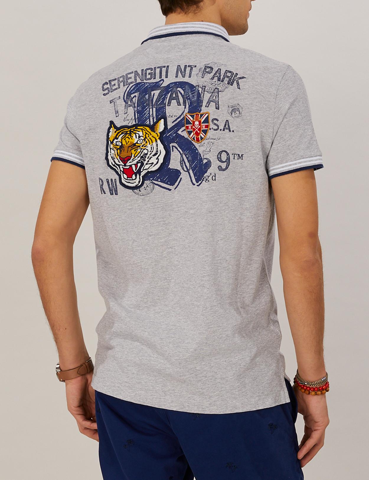 Custom Fit Cotton Polo In Grey - Grijs