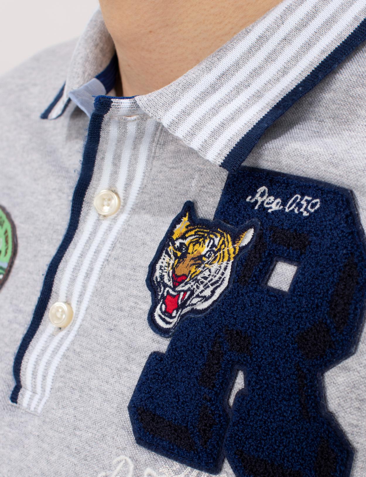 Custom Fit Cotton Polo In Grey - Grijs