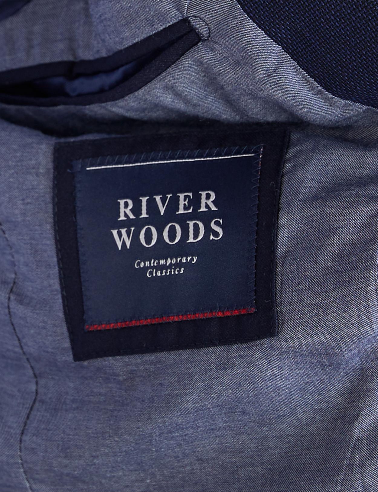 Blue Round Pocket Blazer In Blue - Bleu