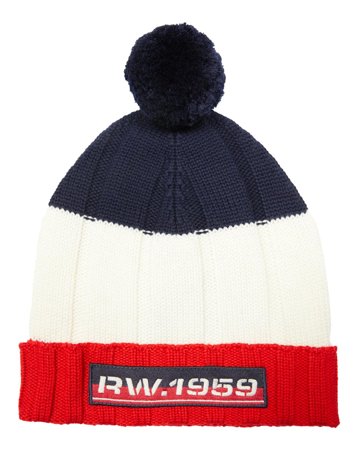 Tricolored Pompom Hat In Multi - Meervoudig - W