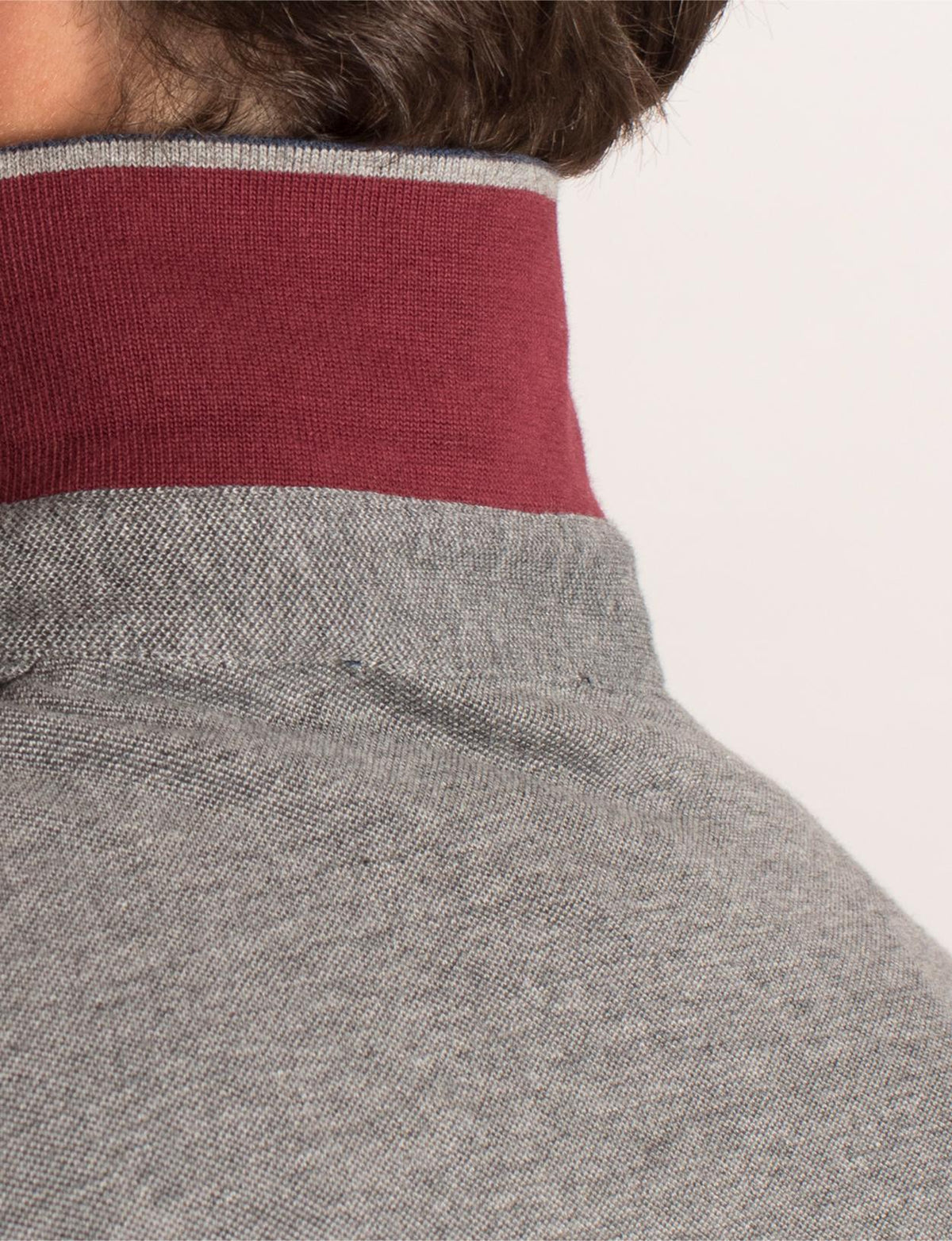 Custom Fit Cotton Polo In Grey - Gris