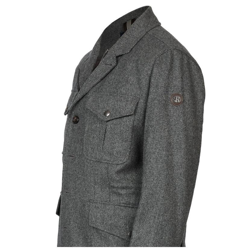 Multi Pocket Blazer Jacket - Grijs