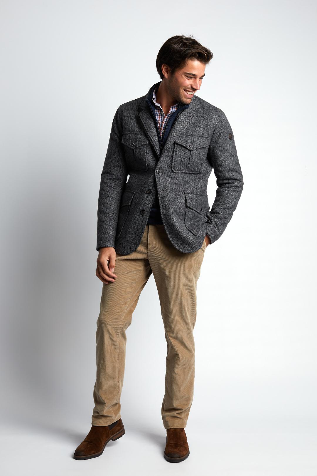 Multi Pocket Blazer Jacket - Grijs