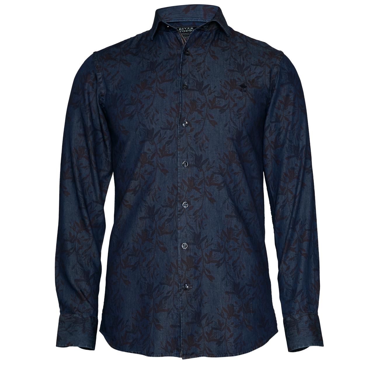 Custom Fit Riviera Shirt - Blauw