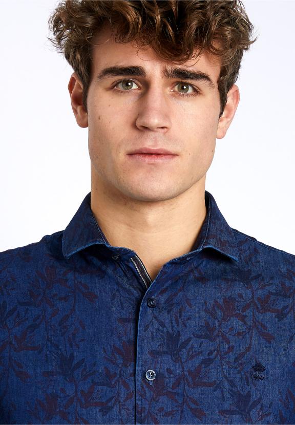 Custom Fit Riviera Shirt - Bleu