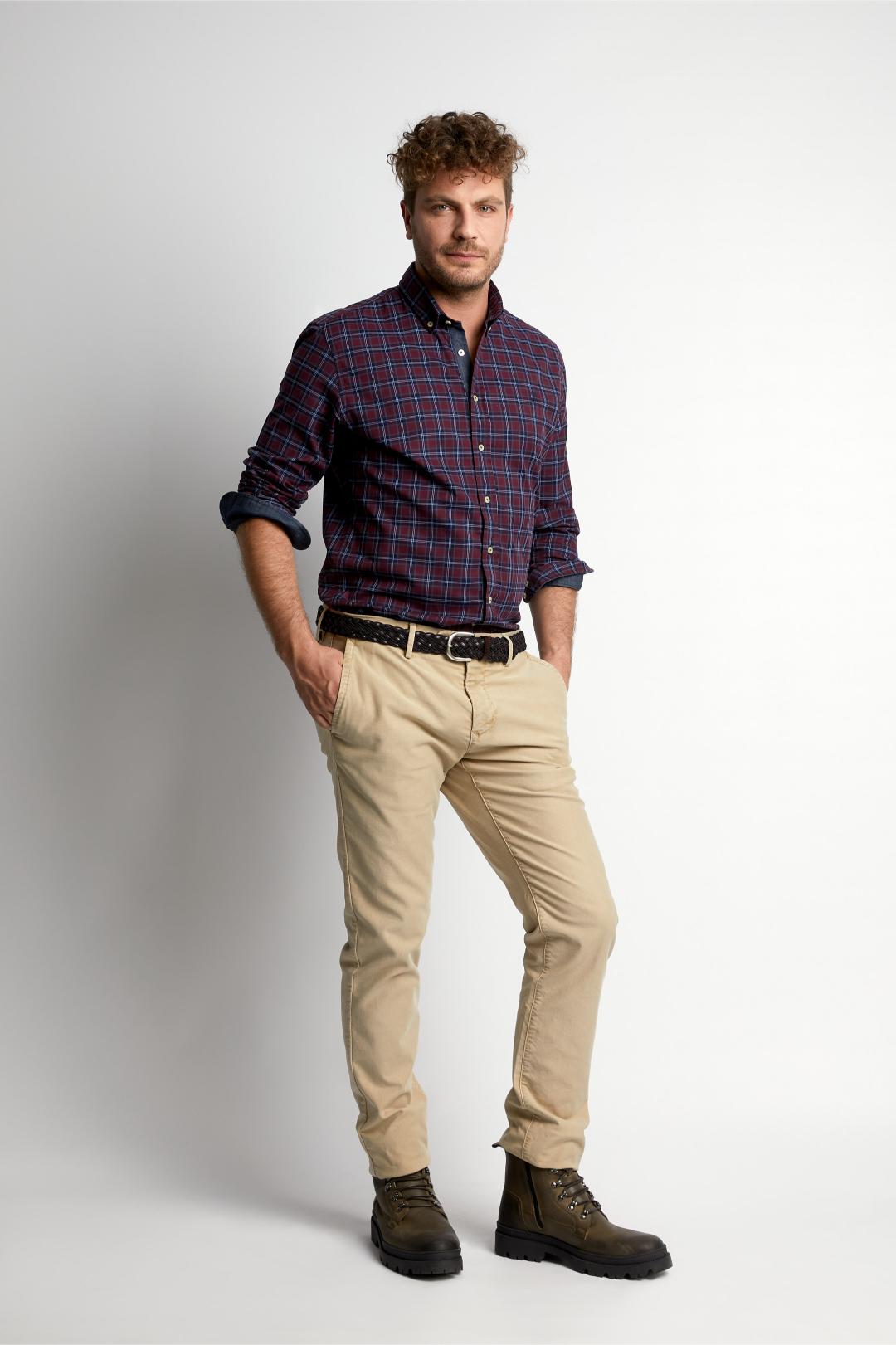 Slim Fit Princeton Shirt - Blauw