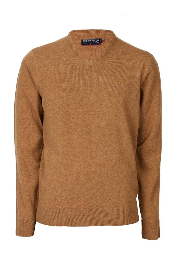 Basic V-Neck Pullover - Bruin