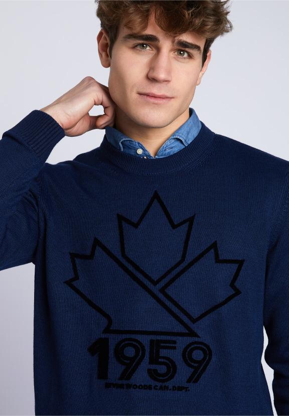 Custom Fit Round Neck Pullover - Bleu