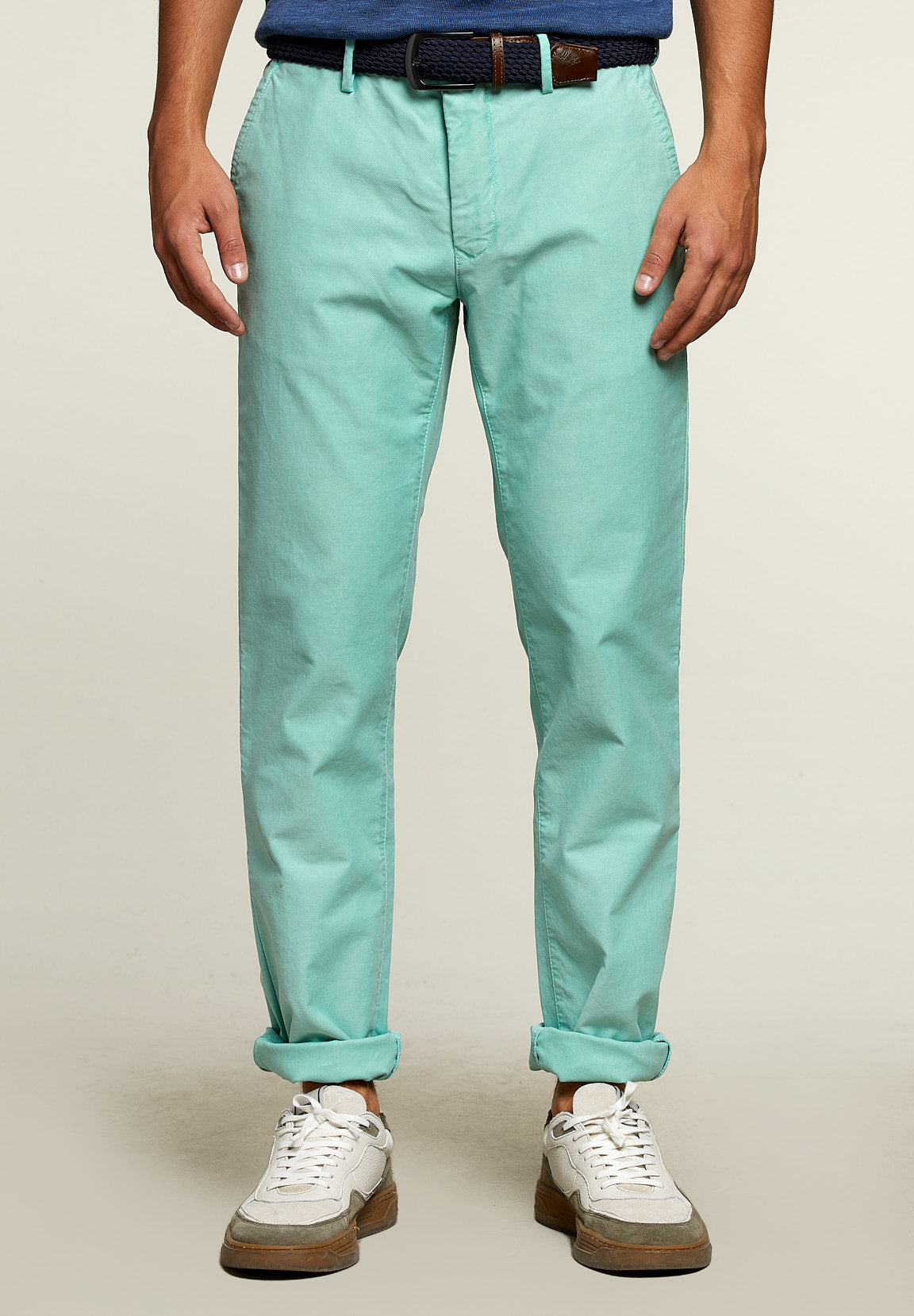 Slim Fit Cotton Chino Pistache - Green - W