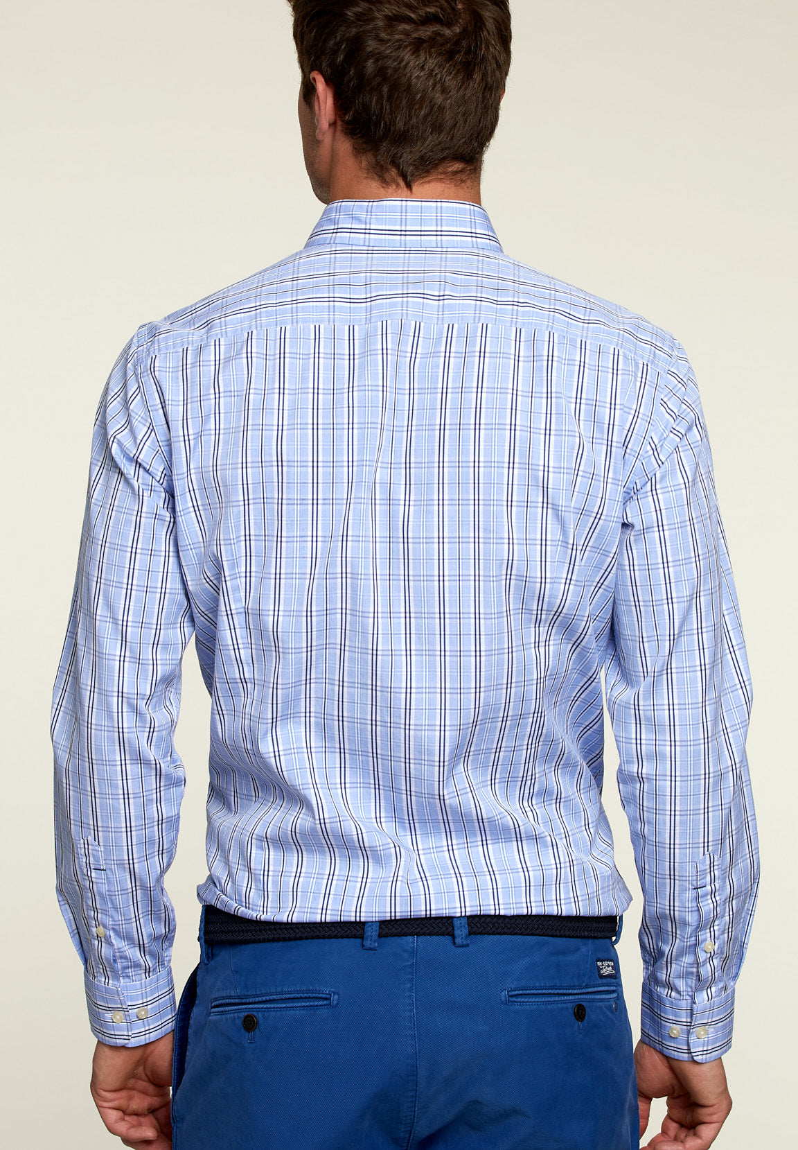 Slim Fit Checked Shirt Blue - Multi - W
