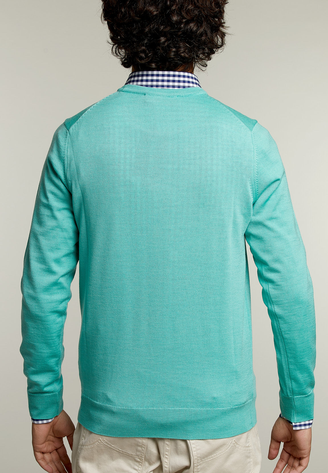 Basic Merino Crew Neck Pullover Margarita Mix - Green