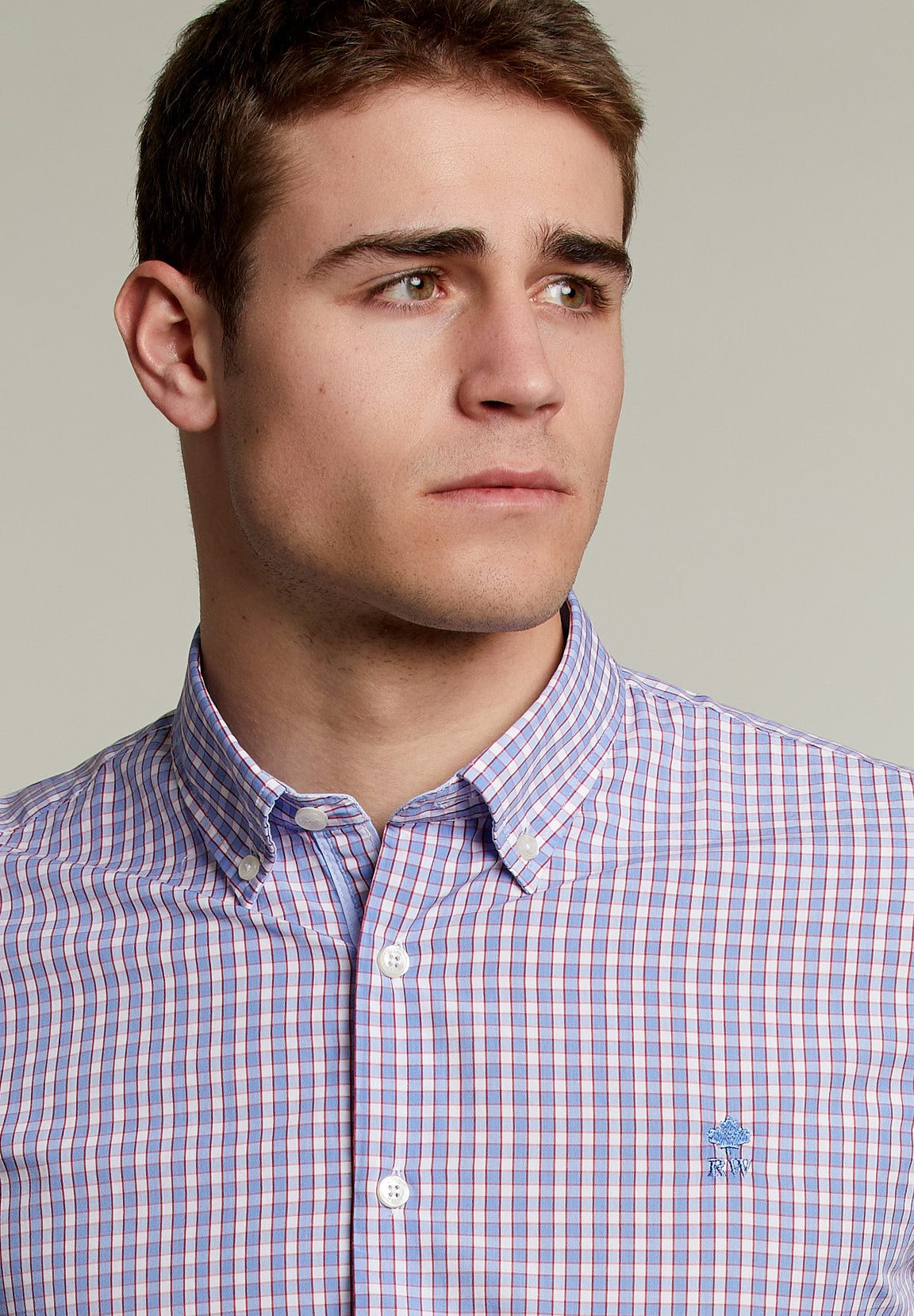 Custom Fit Checked Shirt Multi - Red