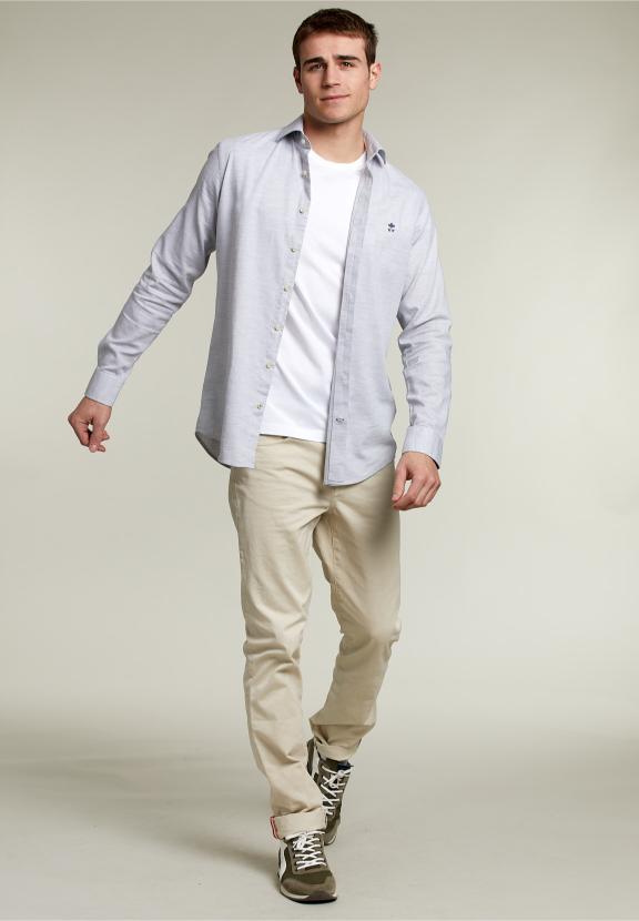 Custom Fit Shirt Grey - Grijs