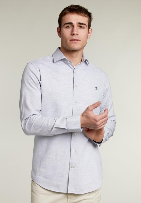 Custom Fit Shirt Grey - Grijs