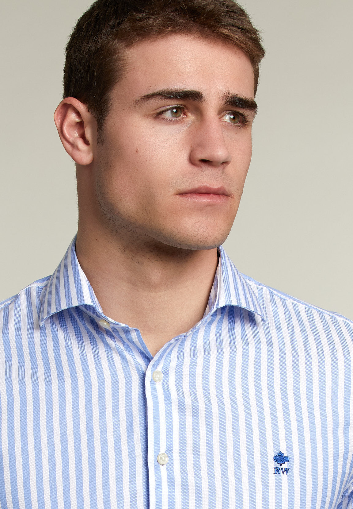 Slim Fit Striped Shirt Multi - Blue