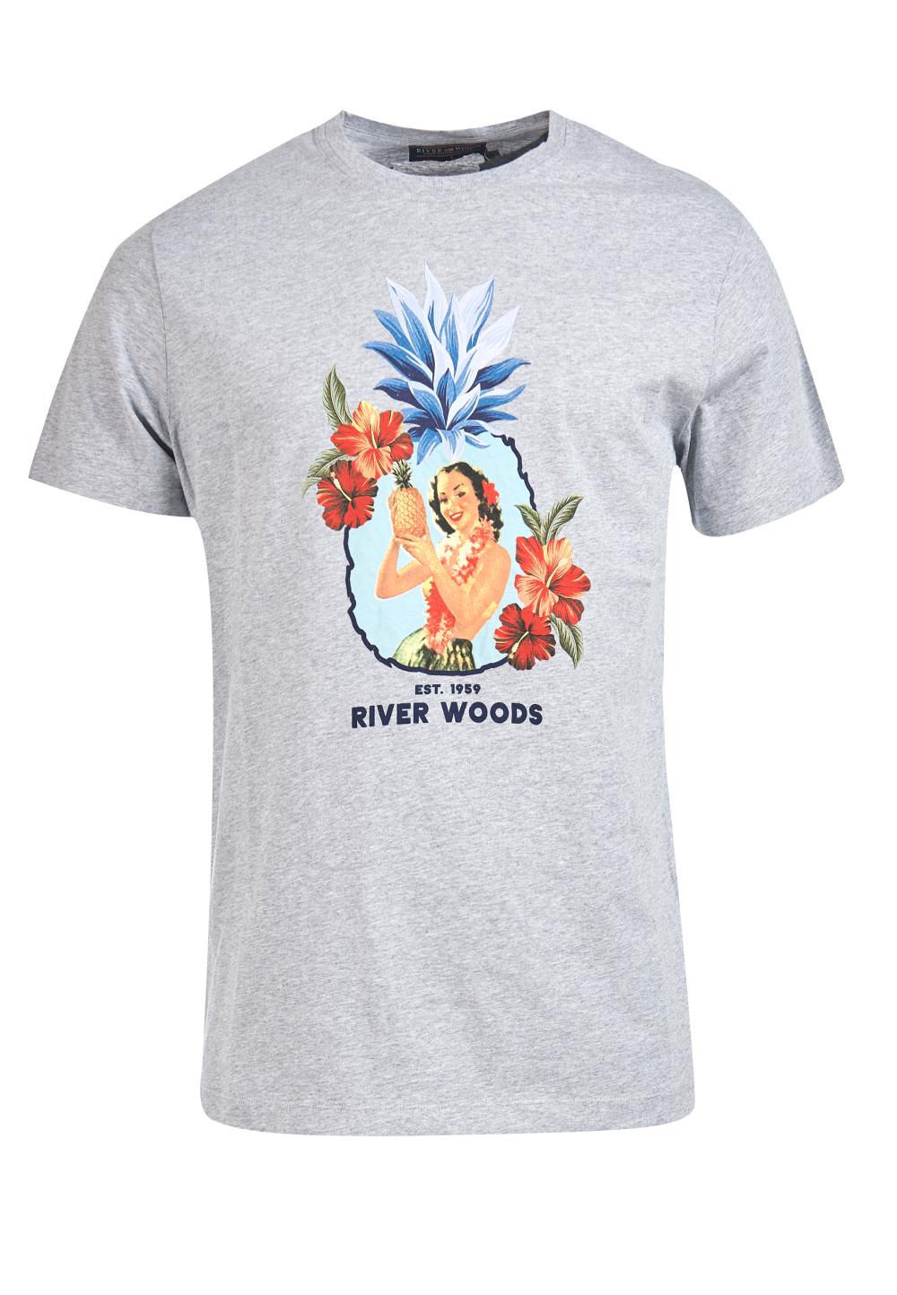 Basic Cotton T-Shirt In Grey - Grijs