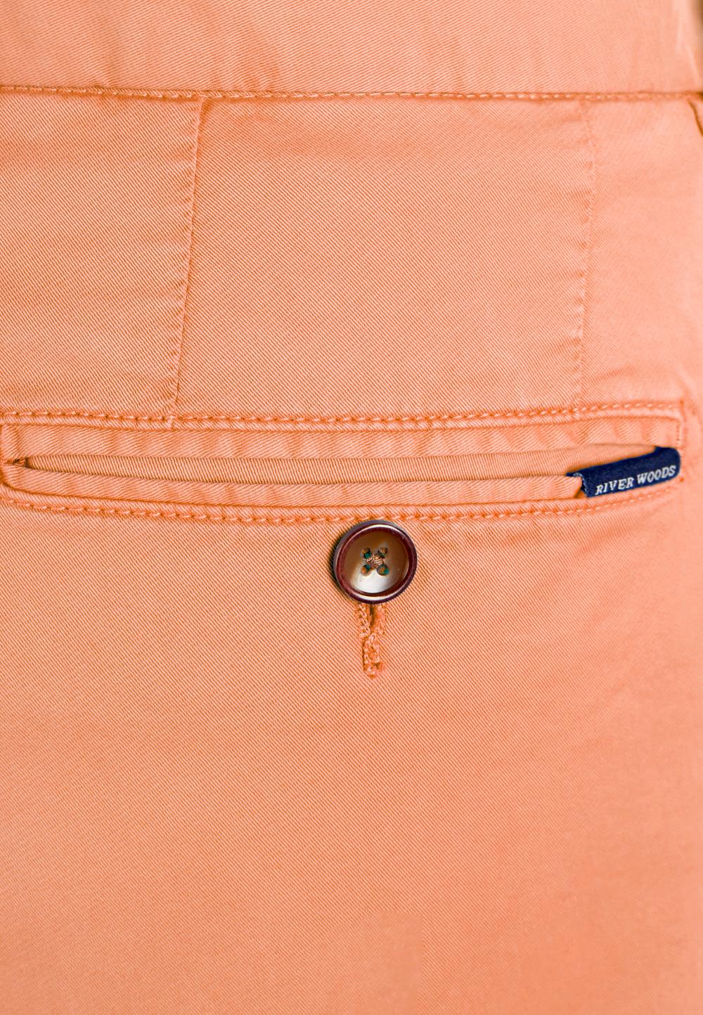 Tight Fit Chino Shorts Soft Melon - Oranje