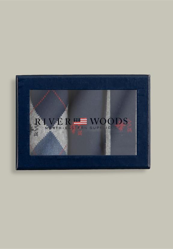 Cotton Socks 3-Pack Navy - Blauw