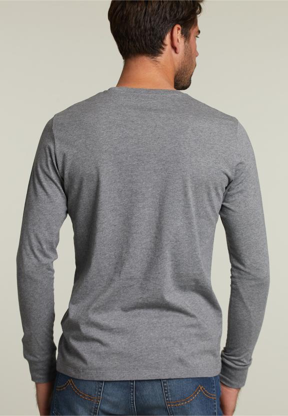T-shirt fantaisie en coton mélange oxford - GRIS - RM22W-C5500_A-012 - W