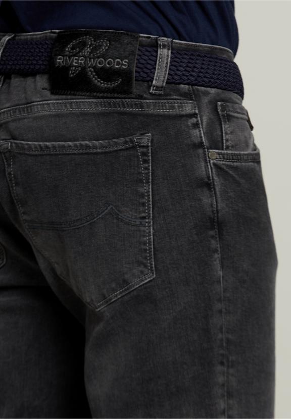 Strak Zittende 5-Pocket Jeans Grijs - Denim - W