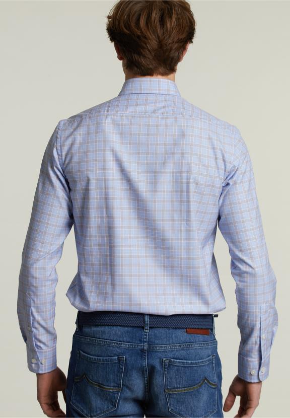 Custom Fit Checked Shirt With Pocket Multi - Multi