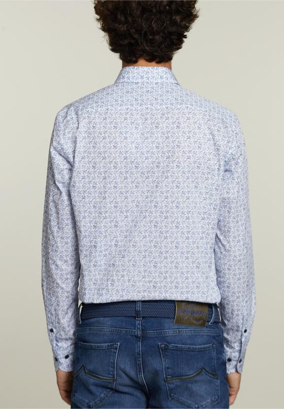 Custom Fit Fantasy Shirt Blue/White - Blauw
