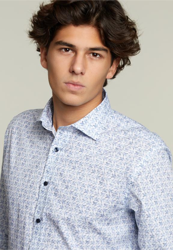 Custom Fit Fantasy Shirt Blue/White - Blauw