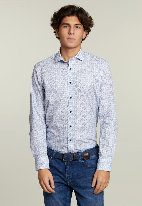 Custom Fit Fantasy Shirt Blue/White - Blauw