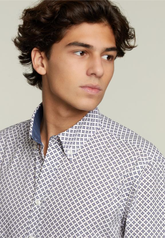 Slim Fit Fantasy Shirt Multi - Marron