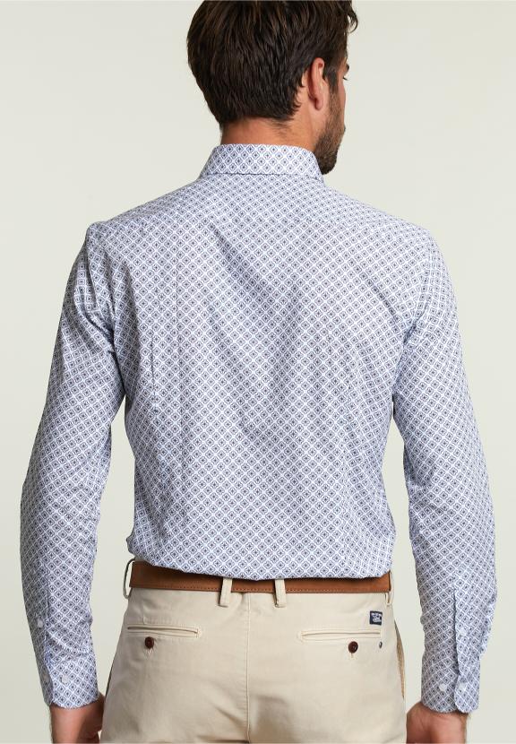 Slim Fit Fantasy Shirt Multi - Blauw