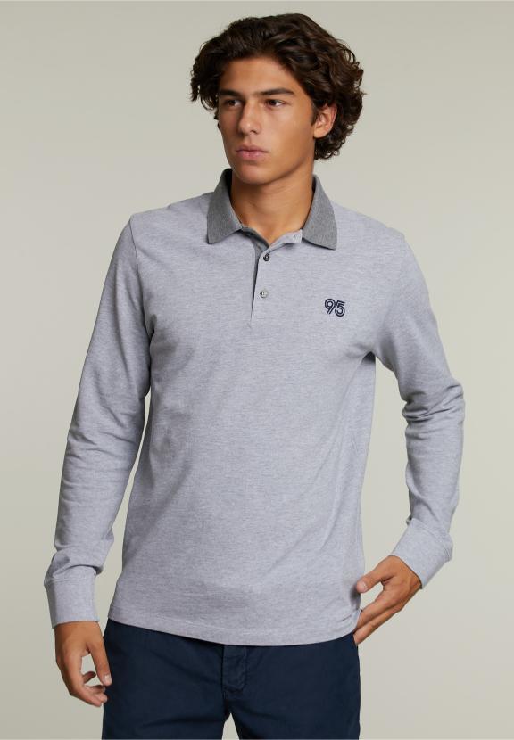 Custom Fit Cotton Polo Pinguin Mix - Gris