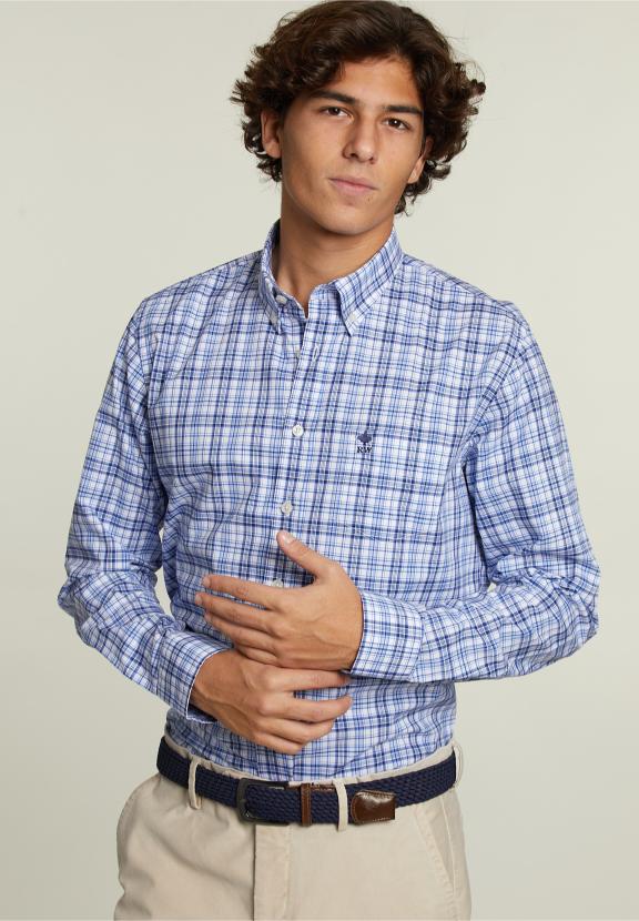Custom Fit Checked Shirt With Pocket Multi - Multi